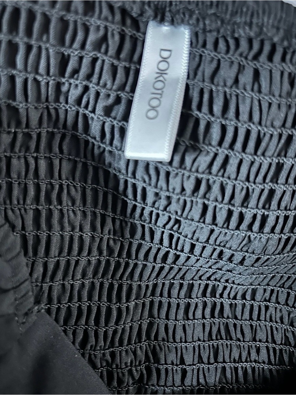 Chic Black Ruffle Wrap Mini Dress - Picture 10 of 12